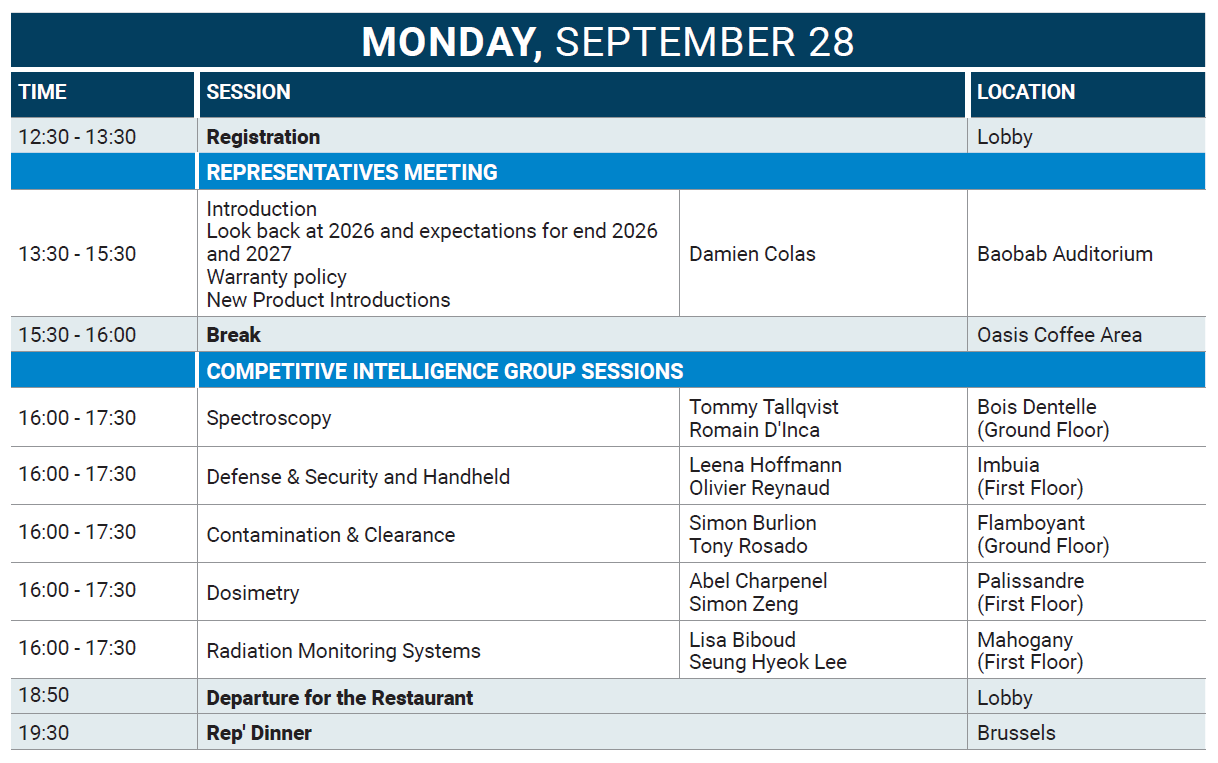 Agenda for web Agenda for web